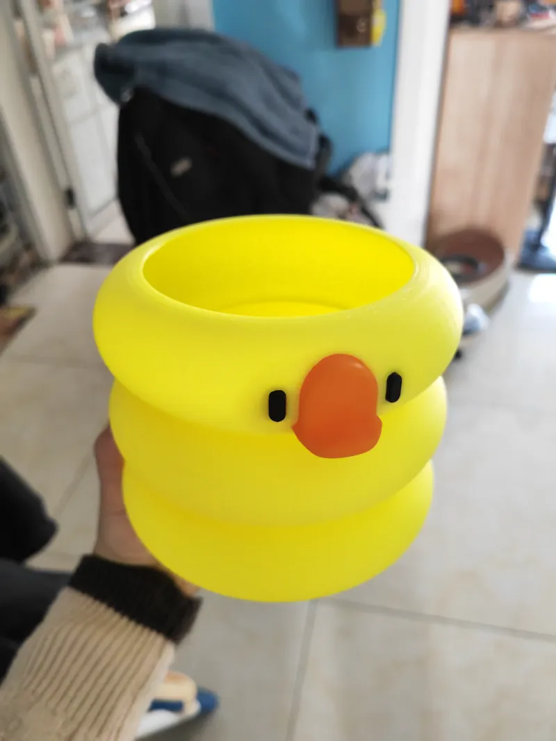 yellow baby duck desk trash can