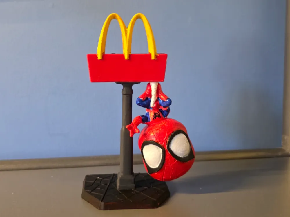 Accesorio para impresora 3D: McD Spider-Man hanging toy. Referencia del modelo original.