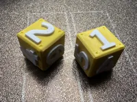 数字和主体分开逐件打印，需用胶水粘数字，0.2mm 层高, 2 层墙, 75% 填充