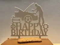 Happy Birthday Cake Topper ( Mechanic )
