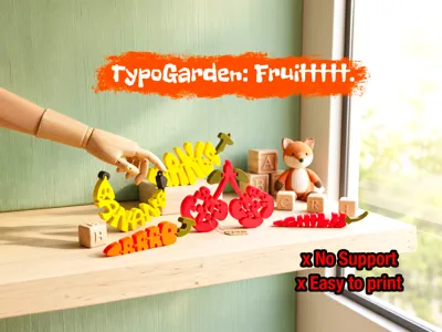 TypoGarden: Fruit & Vegetable - Keychain Flexi