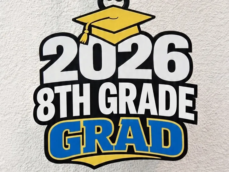 2026 8th Grade Grad Hype Chain Pendant