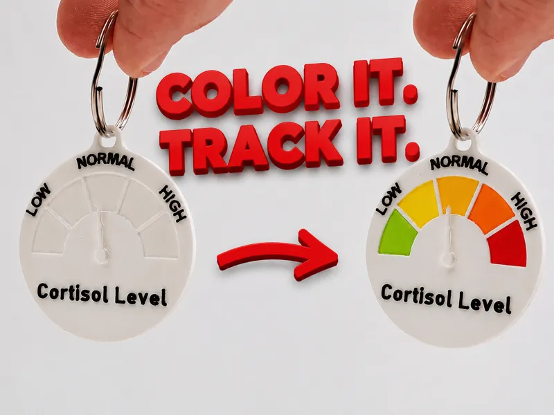 Cortisol Level Keychain