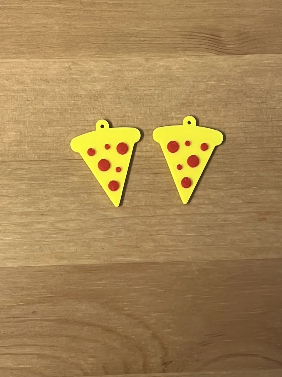 pepperoni pizza earrings view 2