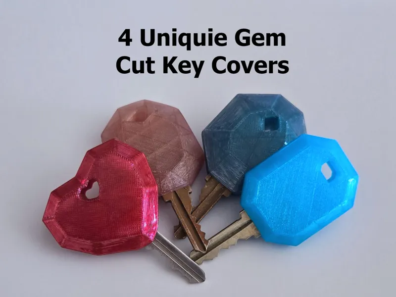 Gem Key Covers - 4 Unique Jewel Cuts