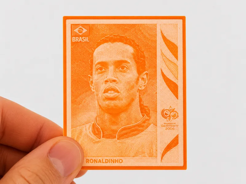 Figurita 3D de Ronaldinho 2006 (Panini)