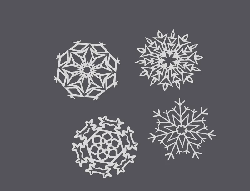 Snowflake christmas tree decoration