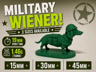 Classic Army Wiener – Fast 3D Print Toy
