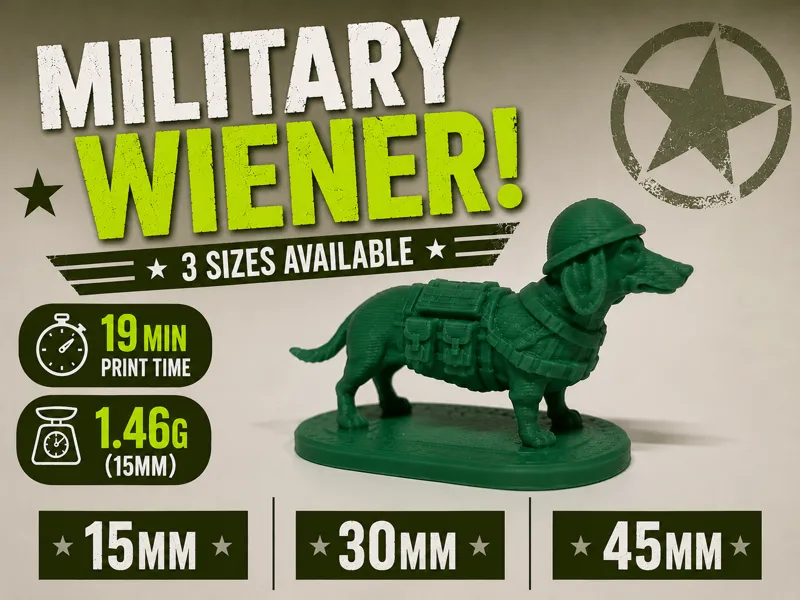 Classic Army Wiener – Fast 3D Print Toy
