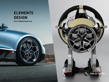 Letrero o emblema decorativo: 1:1 Bugatti Tourbillon Steering Wheel HX8 Design — vista de referencia 4