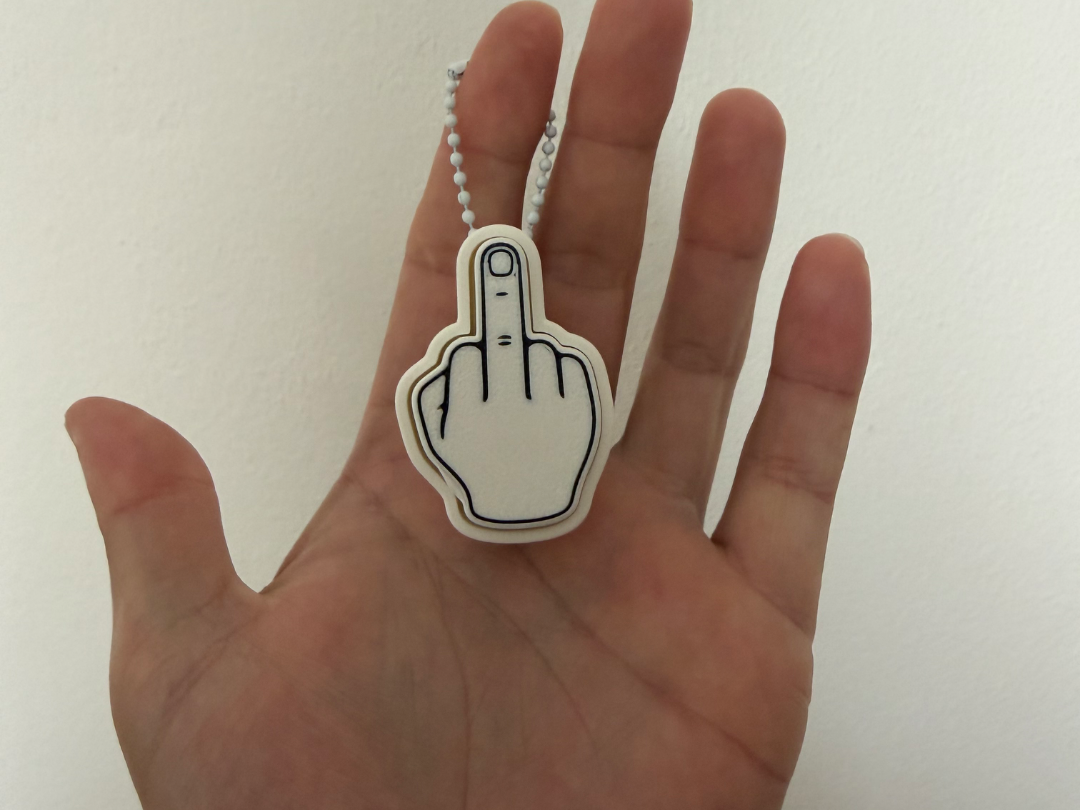Middle finger fidget clicker toy