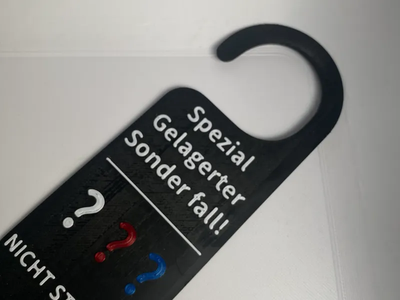 Tür Schild die drei Fragezeichen 