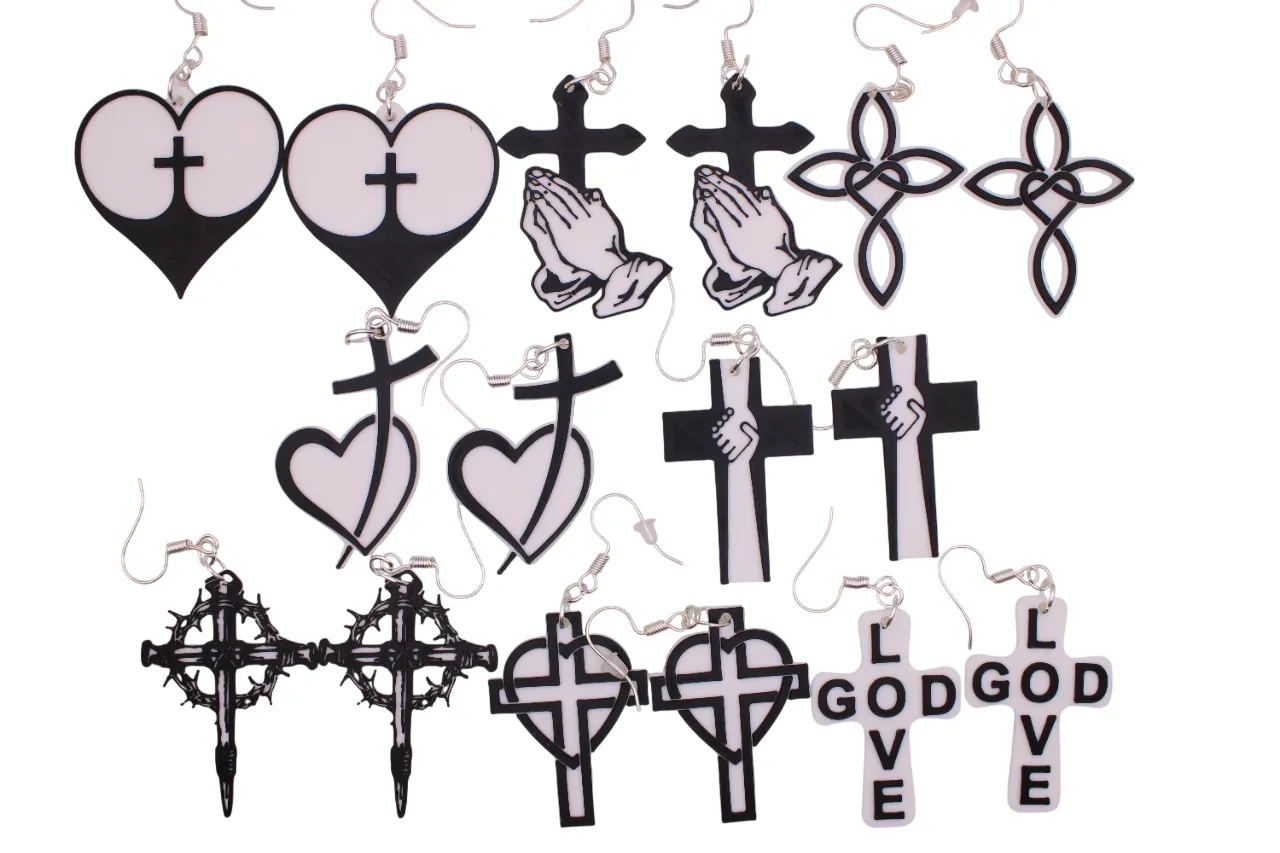 Cross Earrings view 2
