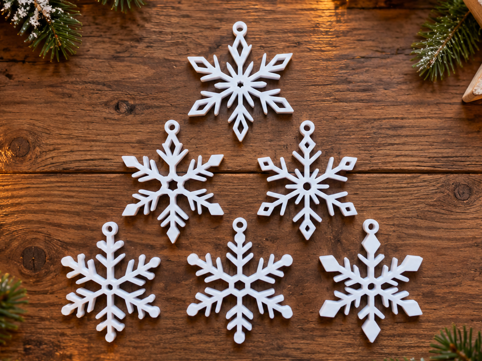 Christmas Snowflake Ornaments 3D model