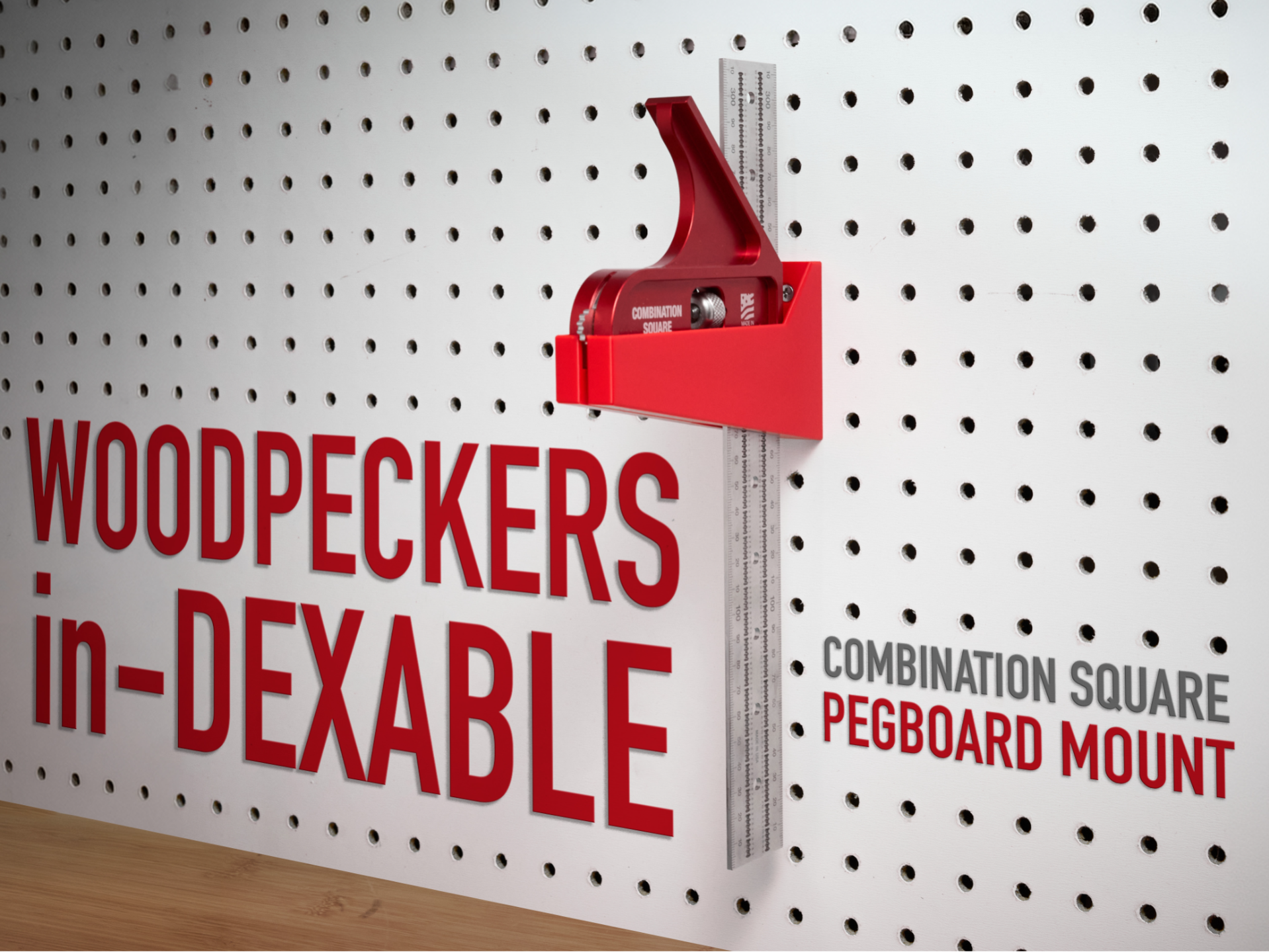 Woodpeckers in-Dexable Square Pegboard Wall Mount