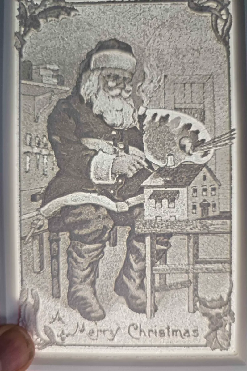 Vintage Santa Lithophane