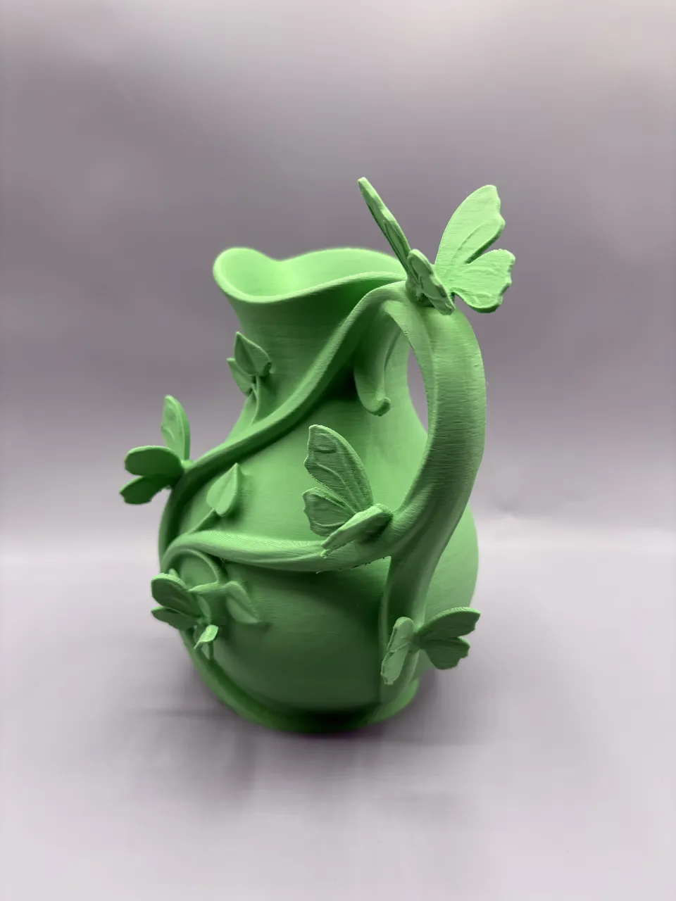 Ornate Butterfly Vine Decorative Pitcher Vase view 4