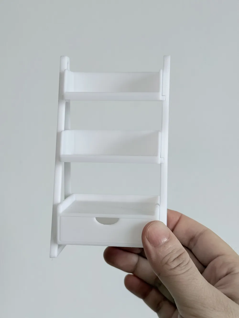 Simple 3 Tier Shelf For Miniature Dollhouse - Free 3D Print Model ...