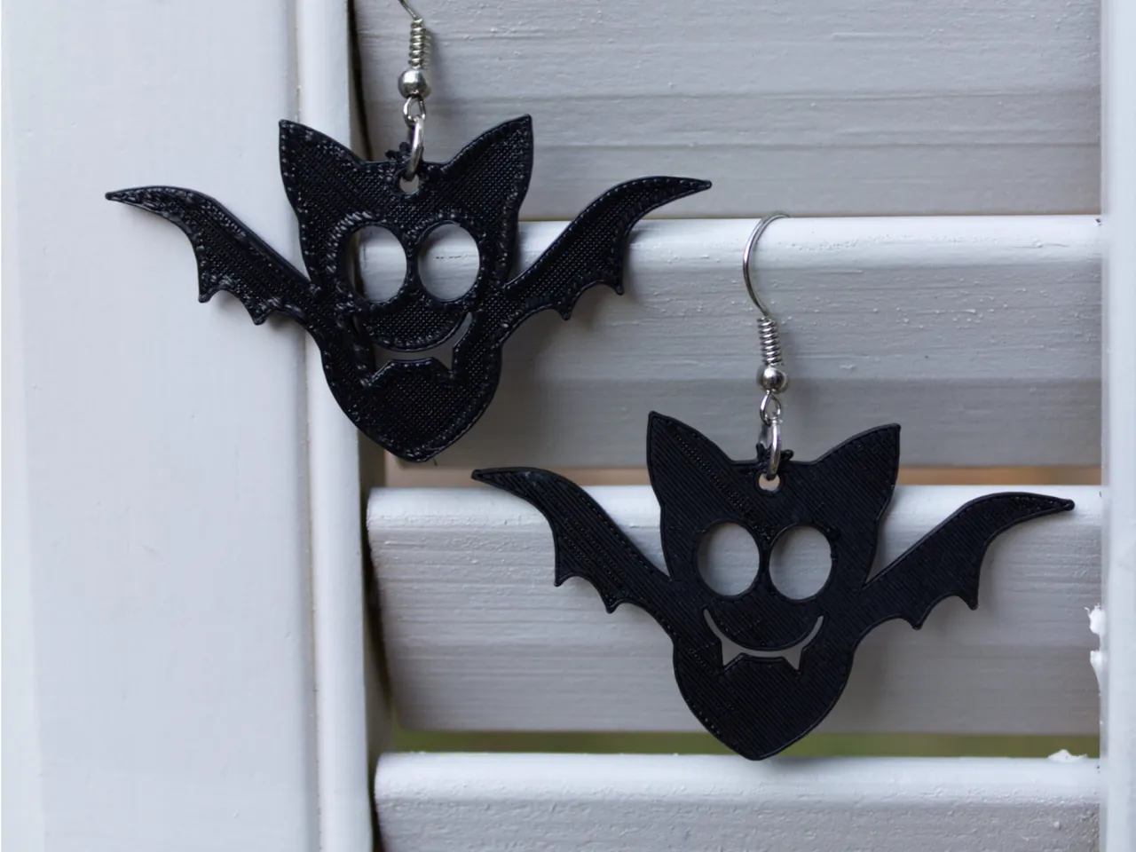 Cute Halloween Bat Earring view 2