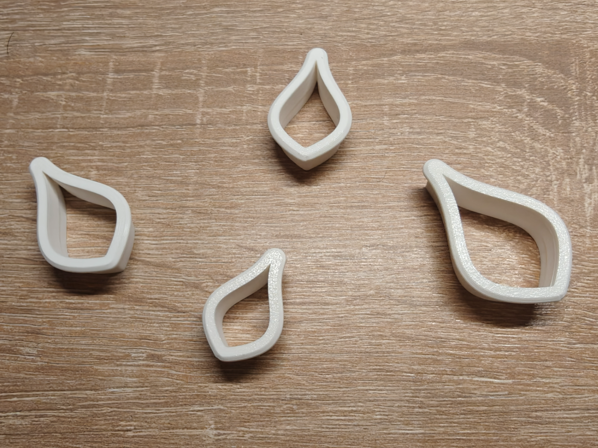 Polymer Clay Earring cutters 4 sizes 3D model