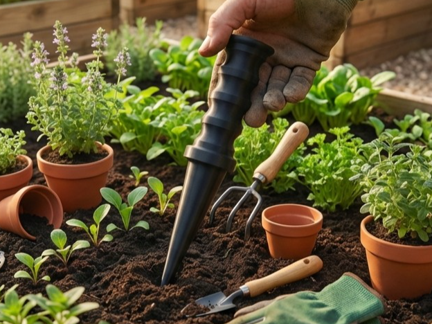 Garden Dibber & Seeder Tool