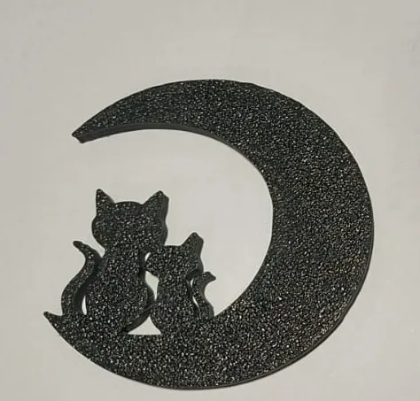 Cats and Moon