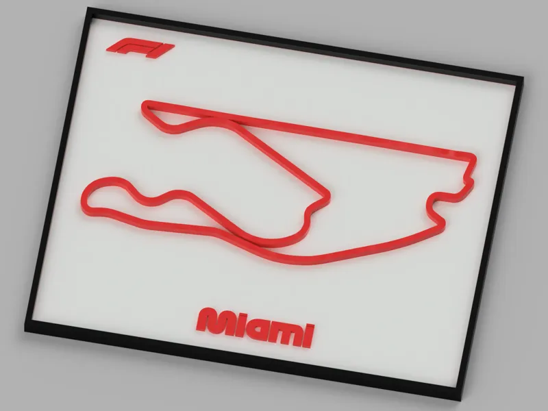 F1 Track - USA Miami with elevation