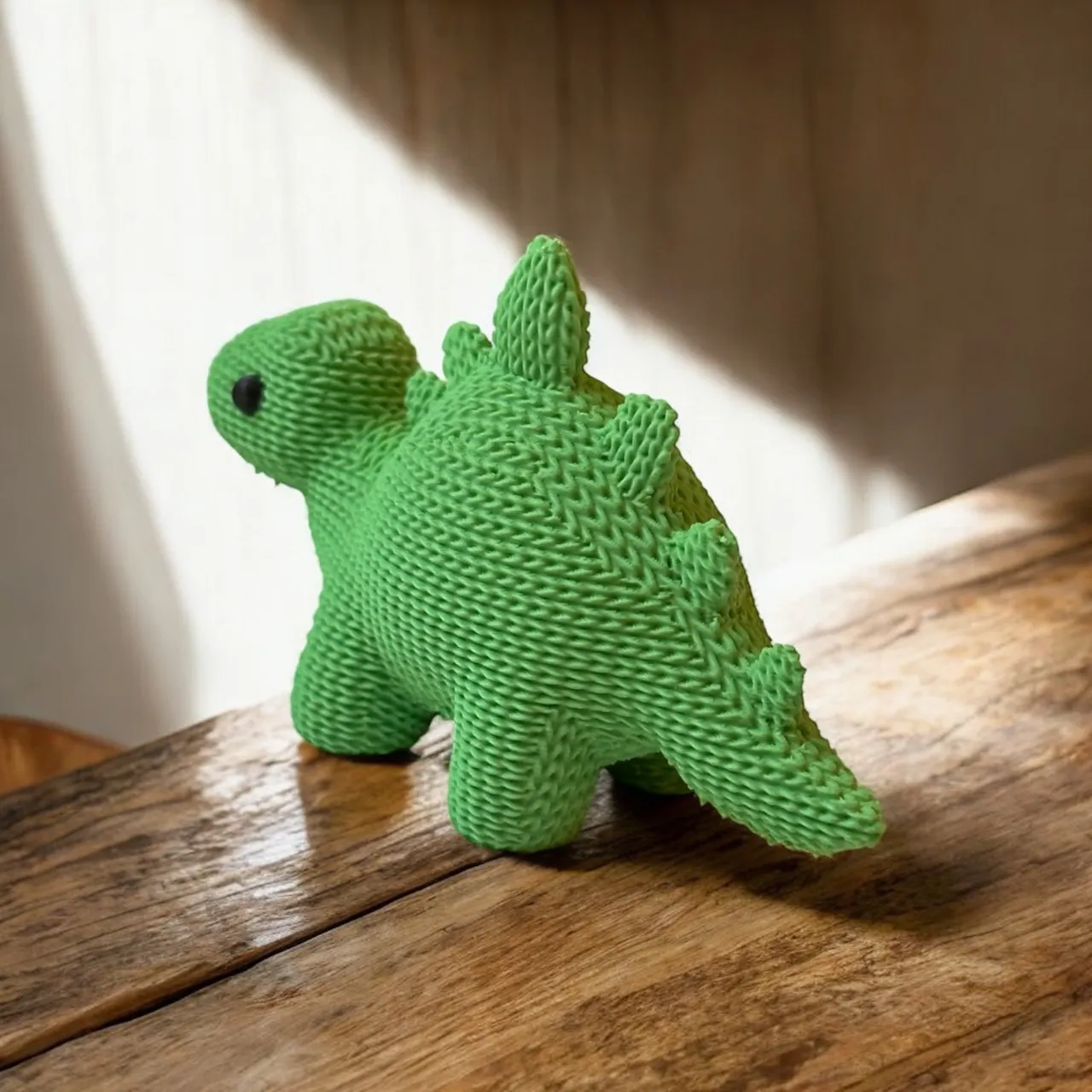 Cute Knitted Stegosaur view 2