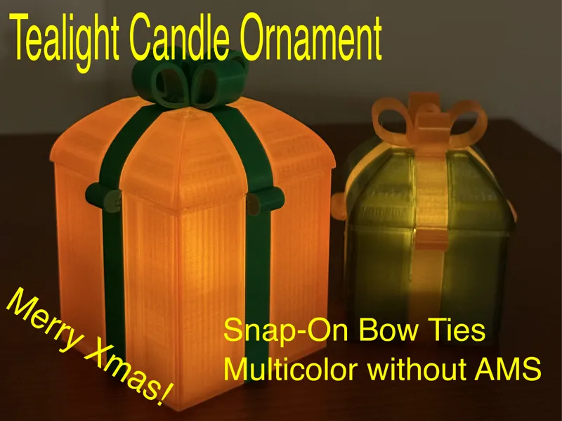 Christmas Themed Tealight Candle Ornament