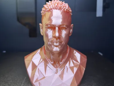 Bust Neymar Modern Art - Low Poly Tribute