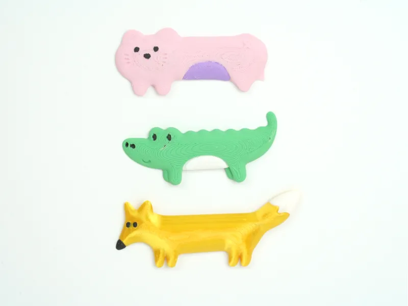 Cute Animal Fridge Magnets – Cat, Crocodile & Fox