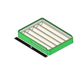 Parametric holder with slots length direction