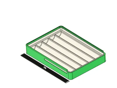 Parametric holder with slots length direction