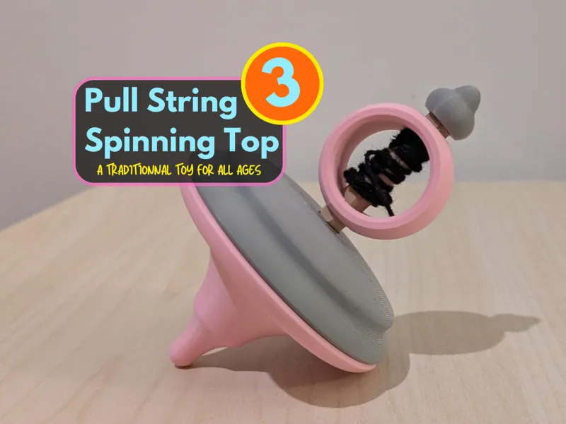 Pull String Spinning Top