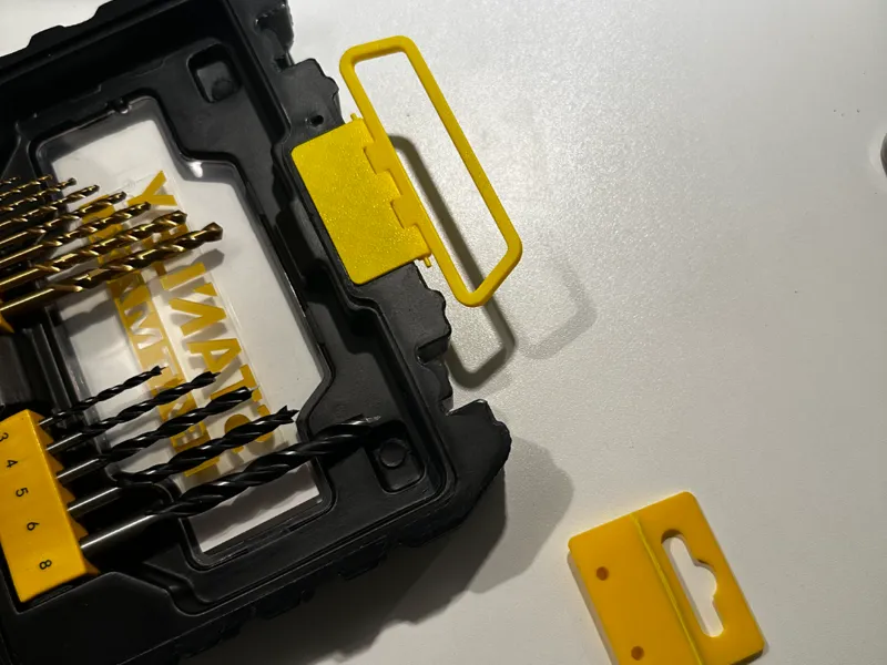 Drill bit set box handle