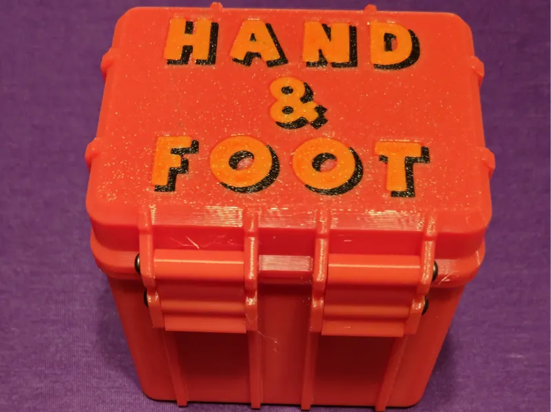 Hand & Foot Rugged Card Box - 5 Decks