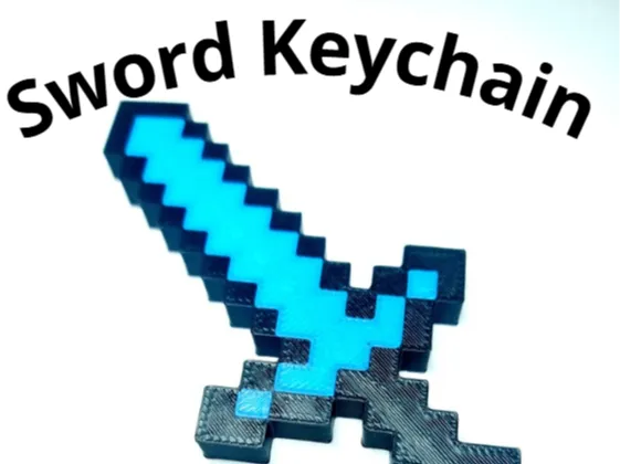 Minecraft Sword Keychain