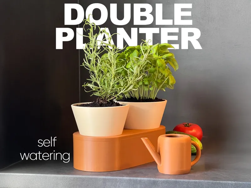 DOUBLE & SELF WATERING planter pod 