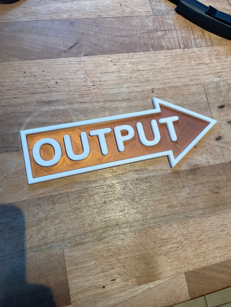Output sign
