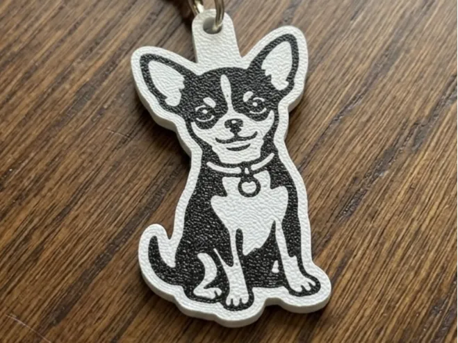Pinscher Keychain - Sleek & Minimal B&W