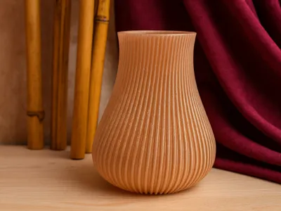 Modern Fluted Vase