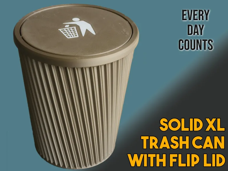 Solid XL Trash Can with FLIP lid