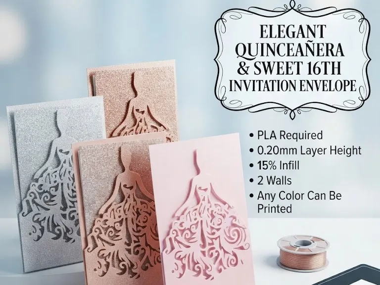 Elegant Quinceañera & Sweet 16 Invitation Envelope