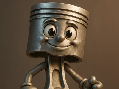 Animated Piston Man