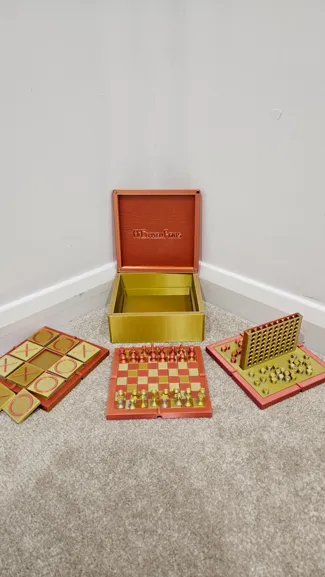 3 in 1 Game Box : Chess,Tic Tac Toe and Connect 4