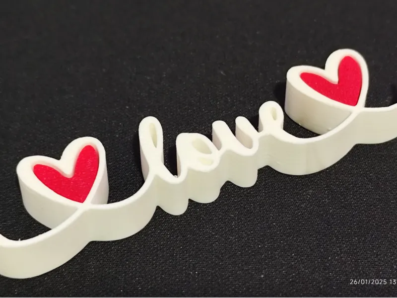 Love sign with seperated hearts