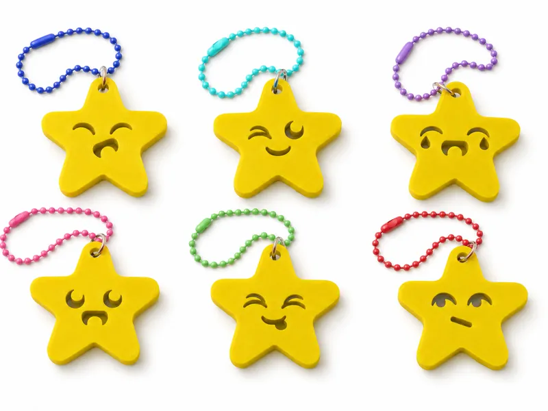 Silly Stars Keychains (Set of 6)