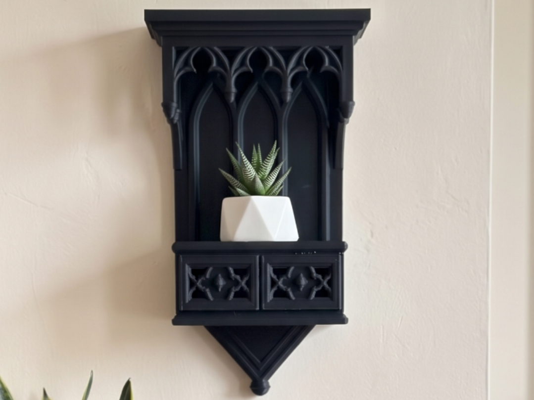 Gothic Drawer Console - The Secret Ebony Vault