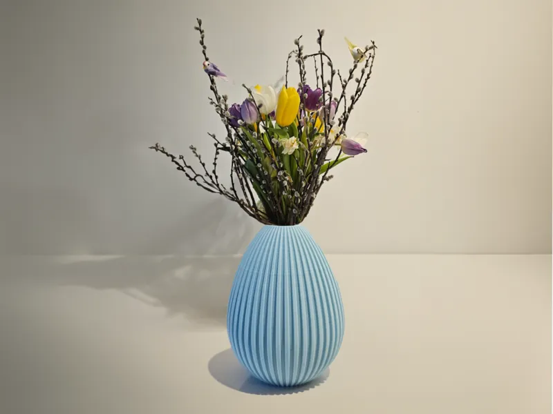 Textured easter egg vase
