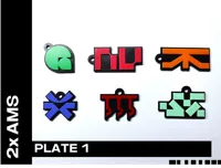 2xAMS - single plate with 6x fobs, print by object